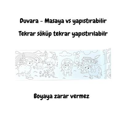 Lino Yapışkanlı Boyama Rulosu Farm 86x20 Cm