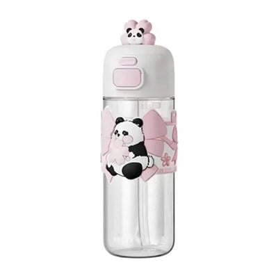 Vagonlife 600 Ml Panda Figürlü Pipetli Su Matarası