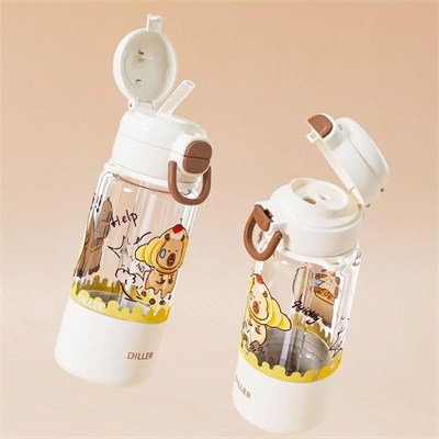 Vagonlife 700 Ml Capybara Desenli Pipetli Su Matarası