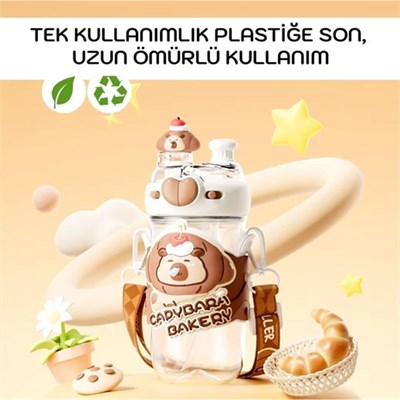 Vagonlife 580 Ml Capybara Desenli Su Matarası