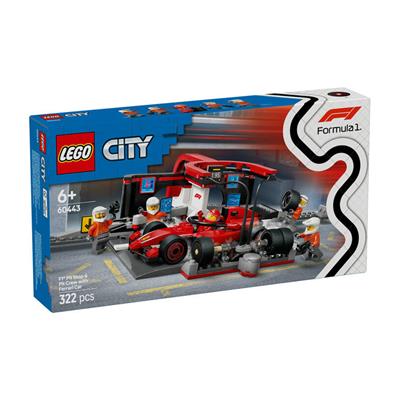 LEGO City Ferrari Arabalı F1 Pit Stop ve Pit Ekibi 322 Parça