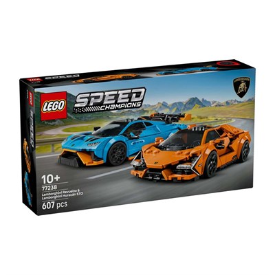 Lego Speed Champ Lamborghini Revuelto ve Hurac n STO 607 parça 10 Yaş