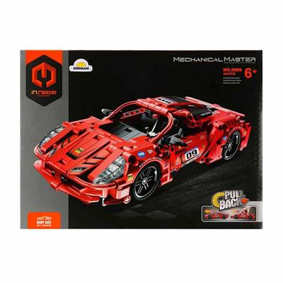 Sunman İm Master Çek Bırak Kırmızı Süper Araba 437 Parça