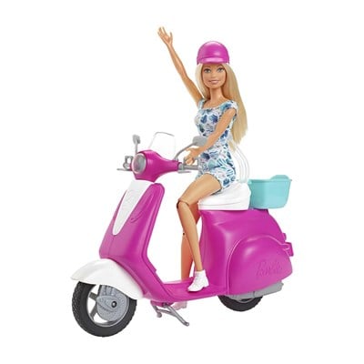 Barbie Bebek Scooter Playset