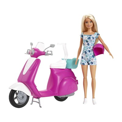 Barbie Bebek Scooter Playset