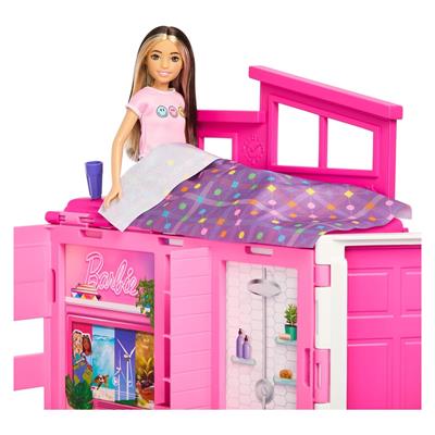 Barbie Portatif Tatil Evi Bebek ve Oyun Seti