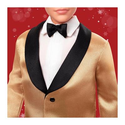 Barbie Signature 2025 Holiday Blonde Ken Collectible Fashion Doll Wearing
