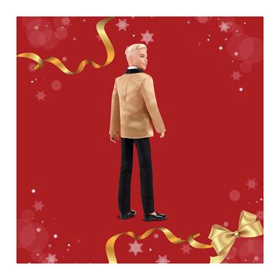 Barbie Signature 2025 Holiday Blonde Ken Collectible Fashion Doll Wearing