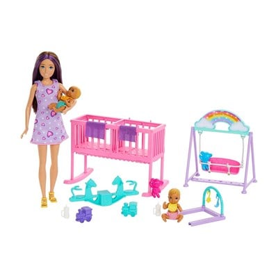 Barbie Skipper İkiz Bebekler Bakımı Oyun Seti