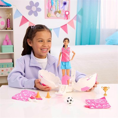 Barbie Team Barbie Roll Reveal Soccer Player Doll