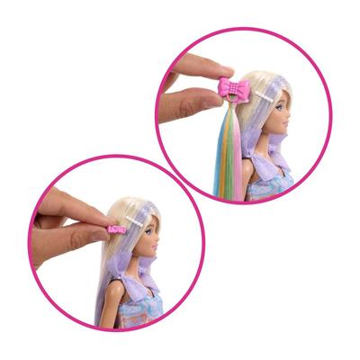 Barbie Upuzun Muhteşem Saçlı Bebekler Saç Tasarım Oyun Seti