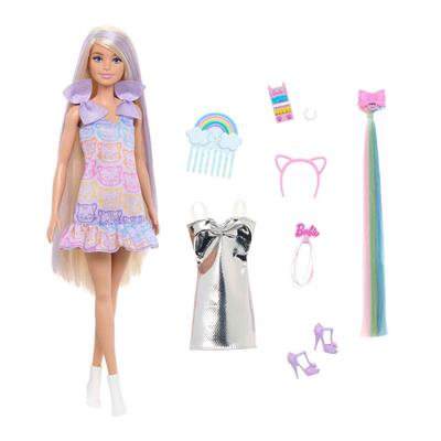 Barbie Upuzun Muhteşem Saçlı Bebekler Saç Tasarım Oyun Seti