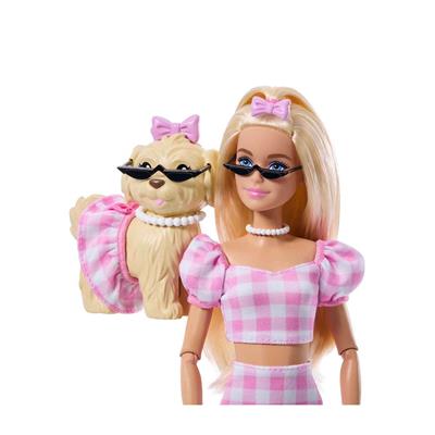 Barbie Uyumlu Dostlar Sarı Saçlı Bebek ve Köpekçiği