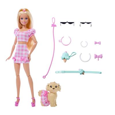 Barbie Uyumlu Dostlar Sarı Saçlı Bebek ve Köpekçiği