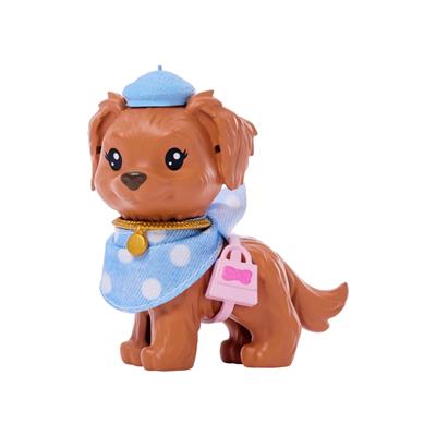 Barbie Uyumlu Dostlar Kahverengi Saçlı Bebek ve Köpekçiği