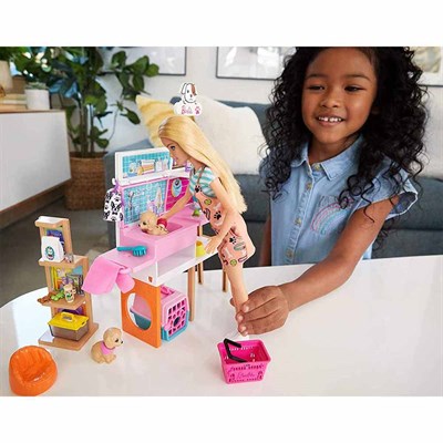 Barbie ve Evcil Hayvan Dükkanı Oyun Seti