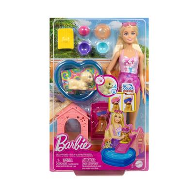 Barbie Oyuncak Bebek ve Evcil Hayvan Aksesuarları Havuz Partisi Seti