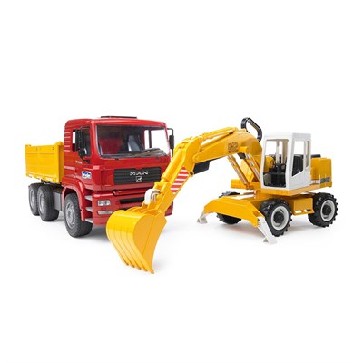 Bruder Man Damperli Kamyon Ve Liebherr Ekskavatör