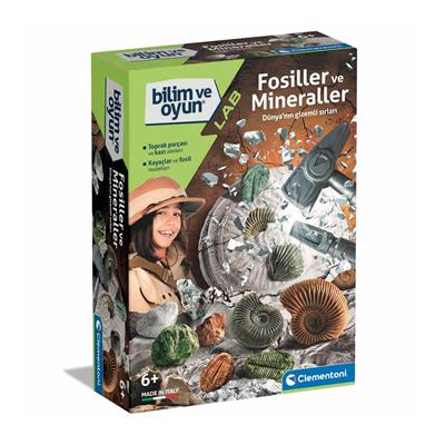 Clementoni Bilim ve Oyun Fosiller ve Mineraller Kazı Seti