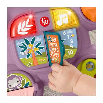 Fisher Price Sesli ve Işıklı Benimle Öğren Mor Maymun Yürüteç