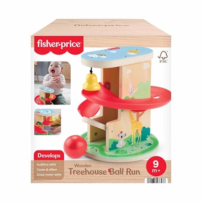 Fisher Price Ahşap Ağaç Ev Top Kaydırağı
