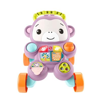 Fisher Price Sesli ve Işıklı Benimle Öğren Mor Maymun Yürüteç