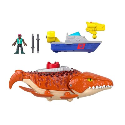 Fisherprice Imaginext Sesli Jurassic World Rebirth Dev Ağızlı Mosasaurus Dinozor Oyun Seti
