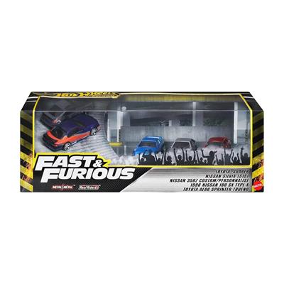 Hot Wheels Premium Set Fast Furious Tokyo Drift Nissan Toyota Diorama