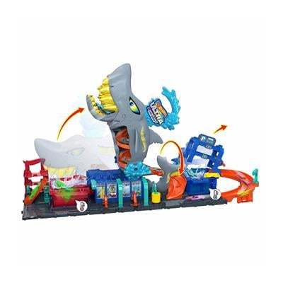 Hot Wheels Şehri Muhteşem Köpek Balığı Araba Yıkama Oyun Seti