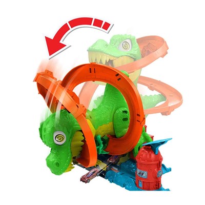 Hot Wheels T-Rex ve İtfaiye İstasyonu Oyun Seti