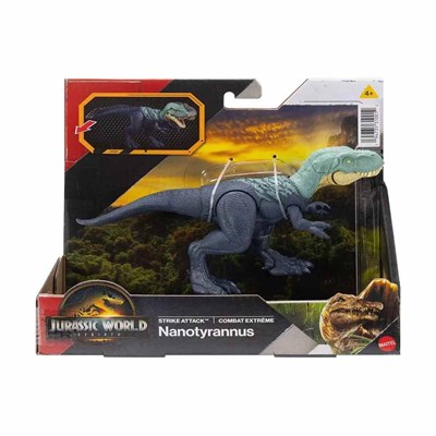 Mattel Jurassic World Rebirth Nanotyrannus Strike Attack Dinosaur