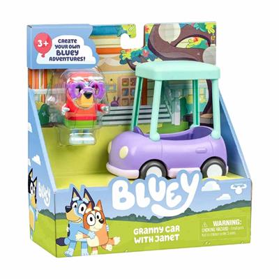 Neco Bluey Büyükannenin Arabası ve Janet Figürü