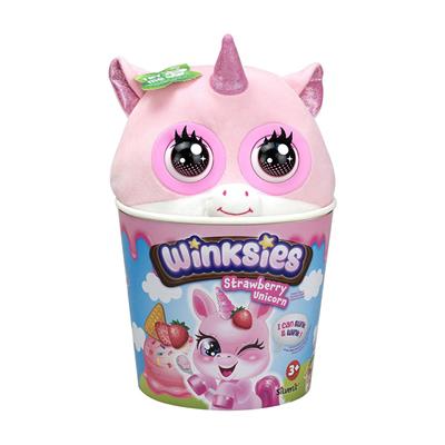 Winksies Sevimli Hayvanlar İnteraktif Peluş Strawberry Unicorn