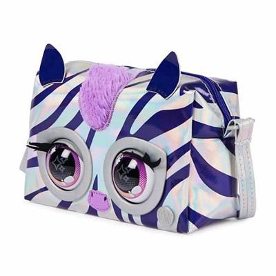 Purse Pets Fransız Bulldog Zebra Etkileşimli Göz Parlayan Hayvan Figürlü Çanta