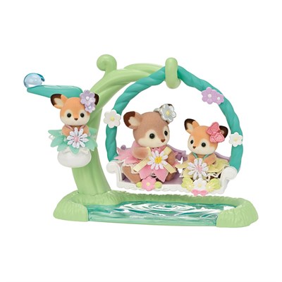 Sylvanian Families Geyik Bebeklerin Çiçekli Salıncak Seti