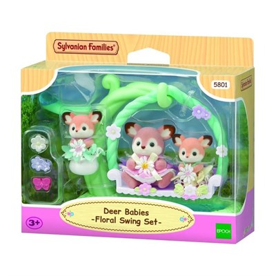 Sylvanian Families Geyik Bebeklerin Çiçekli Salıncak Seti
