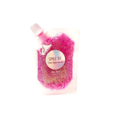 Lukky Yüz ve Vücut Parıltılı Pembe Simli Jel