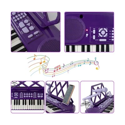 Birlik Oyuncak Ayaklı Mor Renkli 49 Tuşlu Piano Org