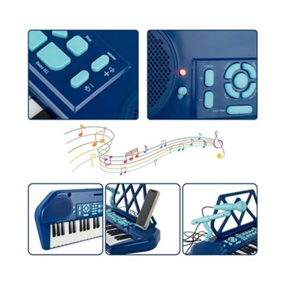 Birlik Oyuncak Ayaklı Lacivert Renkli 49 Tuşlu Piano Org