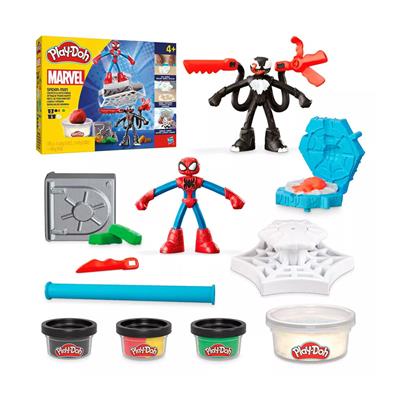 PlayDoh Spiderman Fırlatma ve Dilimleme Savaşı Oyun Seti