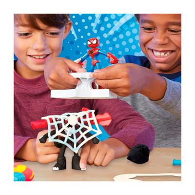 PlayDoh Spiderman Fırlatma ve Dilimleme Savaşı Oyun Seti