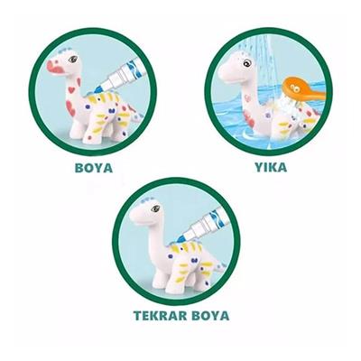 Birlik Oyuncak Yıkanabilir Grafiti Kaydıraklı Dinazor Seti