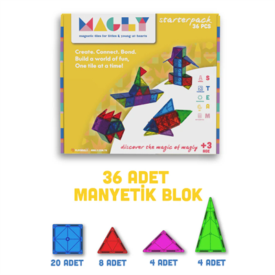 Magly Manyetik Blok 36 Parça