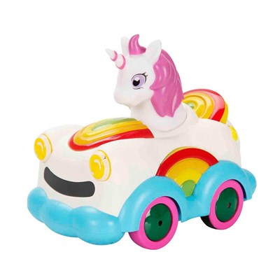 Sunman Işıklı Uzaktan Kumandalı Baloncuk Çıkaran Unicorn Araba Şarjlı