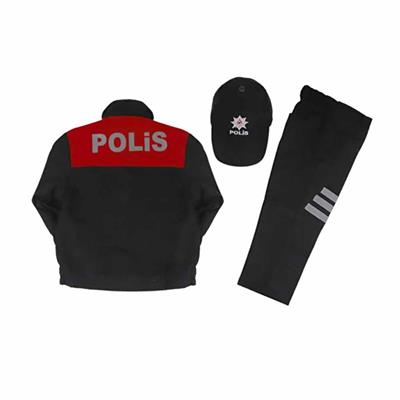 Çocuk Kırmızı Polis Kostümü 6 Yaş