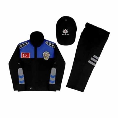 Çocuk Mavi Polis Kostümü 7 Yaş