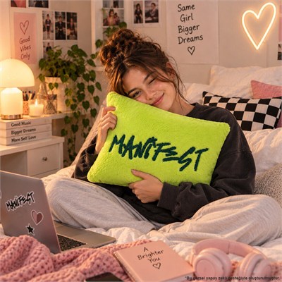 Mega Manifest Yeşil Yastık 35x45 cm