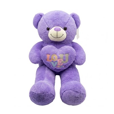 Peluş Kalpli Ayıcık Büyük 80 Cm