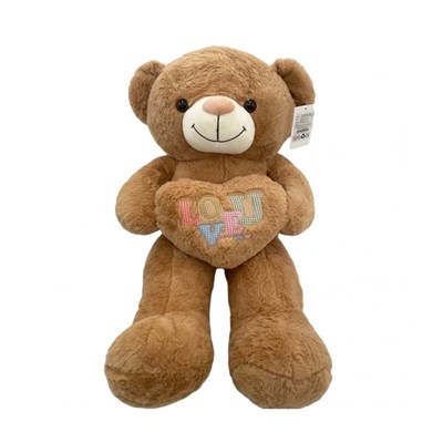 Peluş Kalpli Ayıcık Büyük 80 Cm