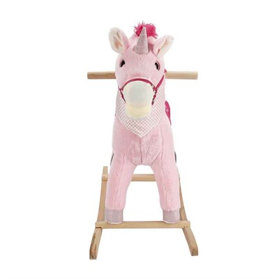 Selay Peluş Sallanan At 65 Cm Pembe